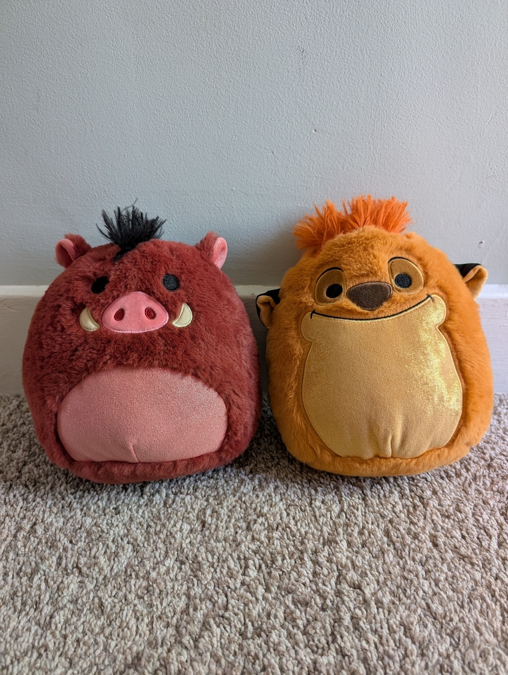 Fuzzamallows Timon And Pumbaa The Lion King Lot Of 2 Plush Stuffed Animal Toys